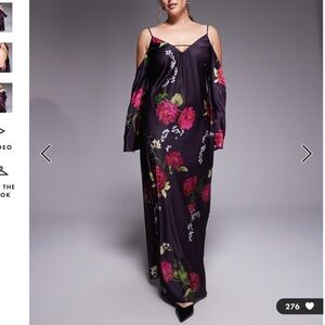 US 20 NWT ASOS Satin Maxi Dress